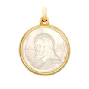 Médaille Catacombes en nacre - medaillle bapteme Becker
