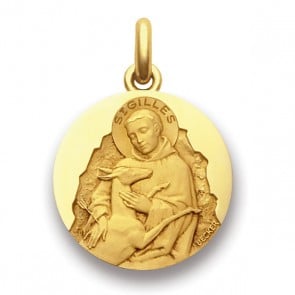 Médaille Saint Gilles  - medaillle bapteme Becker