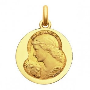 Médaille Sainte Agnès  - medaillle bapteme Becker