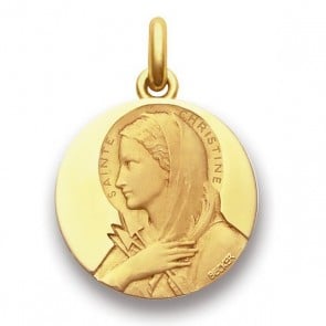 Médaille Sainte Christine  - medaillle bapteme Becker