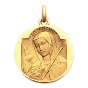 Médaille Sainte Virginie  - medaillle bapteme Becker