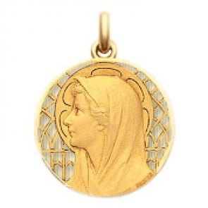 Médaille Vierge au Voile  - medaillle bapteme Becker