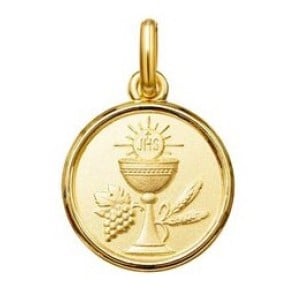 Médaille Calice pain et vin (Or Jaune)