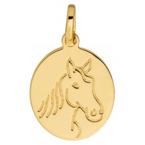 Médaille Cheval ovale (Or Jaune)