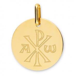 Médaille Chrisme brillant (Or Jaune)