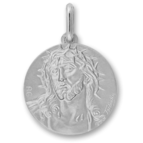 Médaille Christ Ecce Homo (Or Blanc 9k)