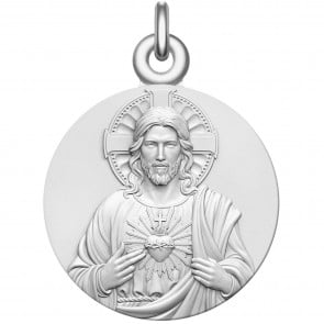Medaille Bapteme Christ Sacré Coeur