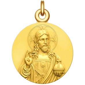 Médaille Christ Salvator Mundi (Or jaune)