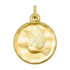 Médaille Colombe martelée