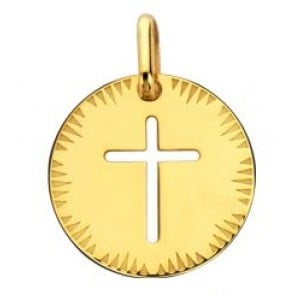 Médaille Croix ajourée rayonnante (Or Jaune)