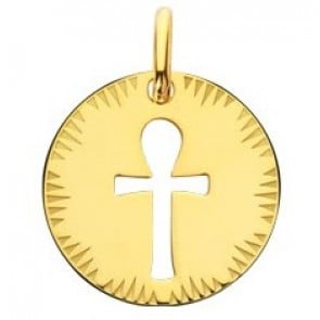 Médaille Croix Egyptienne ajourée rayonnante (Or Jaune)