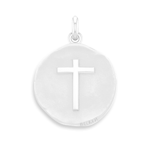 Médaille Croix 19mm (Or Blanc)