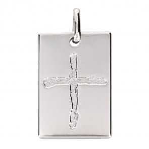 Médaille croix rectangulaire (Argent) Martineau