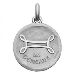 Médaille stylisée Zodiaque Gémeaux BECKER ( argent)