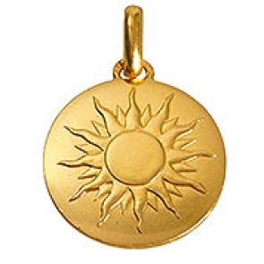 Médaille je brillerai comme un soleil (avec texte) (Or Jaune)