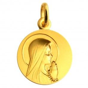 Médaille Vierge Ave Maria (Or Jaune)