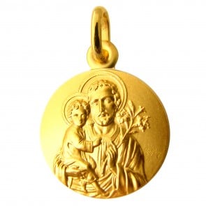 Médaille Joseph et l'Enfant auréolés (Or Jaune)