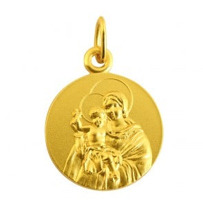 Médaille Vierge à l'Enfant (Or Jaune) 