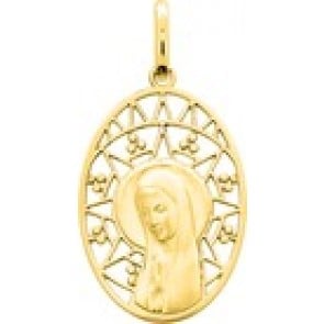 Médaille ovale Vierge Soleil
