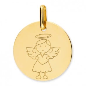 Médaille ange fille (Or Jaune)