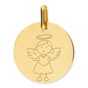 Médaille ange fille (Or Jaune 9k)