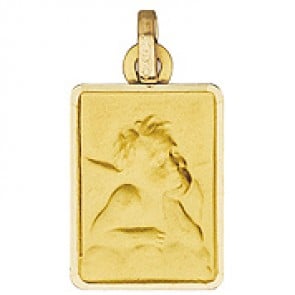 Médaille Petit Ange Rectangulaire (Or Jaune)