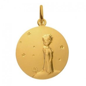 Médaille Petit Prince sur sa planète (Or Jaune)