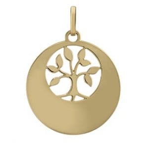 Médaille ronde Arbre de Vie ajouré (Or Jaune 9K) 