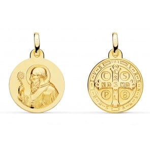 Médaille Saint Benoît (Or Jaune 9K)