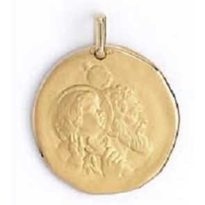 Médaille galet Saint-Christophe (Or Jaune 9K)