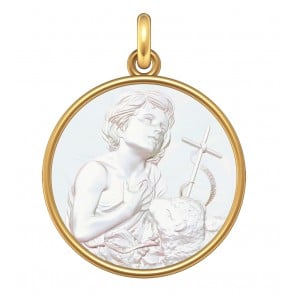 Médaille Saint Jean-Baptiste (Or & Nacre)