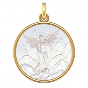 Médaille Saint-Michel (Or & Nacre)
