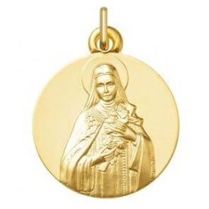 Médaille Sainte Thérèse de Lisieux (Or Jaune)