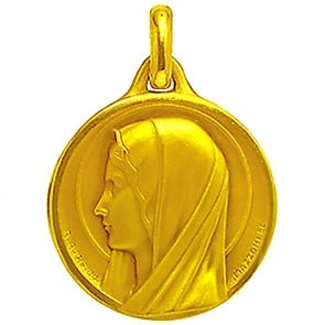 Médaille douce Vierge à l'enfant Or Jaune 16mm - Augis - Site Officiel