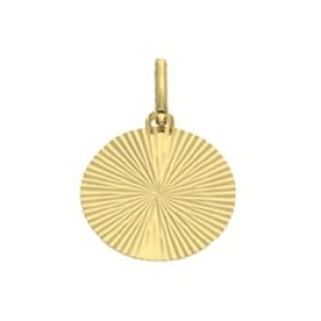 Médaille Solaire ciselée en rayons (Or Jaune)