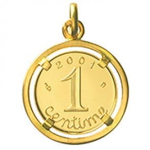Médaille Un Centime Bijoute 2001 (Or Jaune) - La Monnaie de Paris
