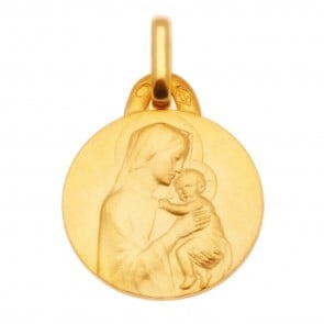 Médaille Vierge à l'enfant auréolée