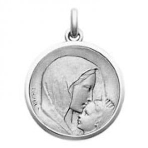 Médaille Vierge à l'Enfant - Le Baiser (argent)