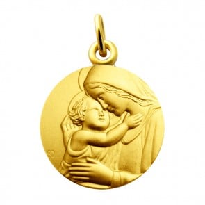 Médaille Vierge et l'enfant Martineau (Or Jaune)