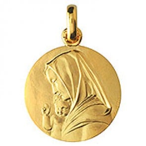 Médaille Vierge à l' Enfant (Or Jaune)