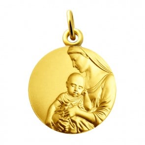  Médaille Vierge à l'enfant sérénité Martineau (Or jaune)