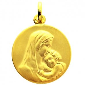 Médaille Vierge à l'Enfant (or jaune 9k)