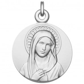 Médaille Vierge argent Magnifique - Médaille de baptême