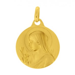 Médaille Vierge au Chignon (Or Jaune)