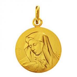 Medaille de bapteme Vierge au pouce