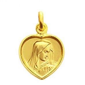 Médaille Vierge au voile Coeur