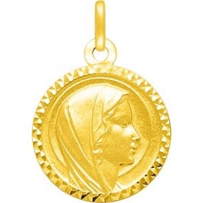 Médaille Vierge contour ciselé (Or Jaune 9K)