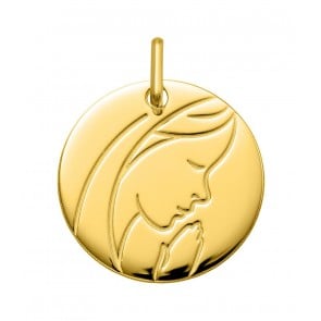Médaille Vierge en Prière (Or Jaune 9K)