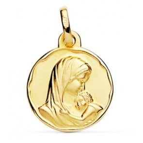 Médaille Vierge et l'enfant mate