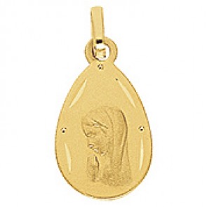 Médaille Vierge Goutte (Or Jaune)